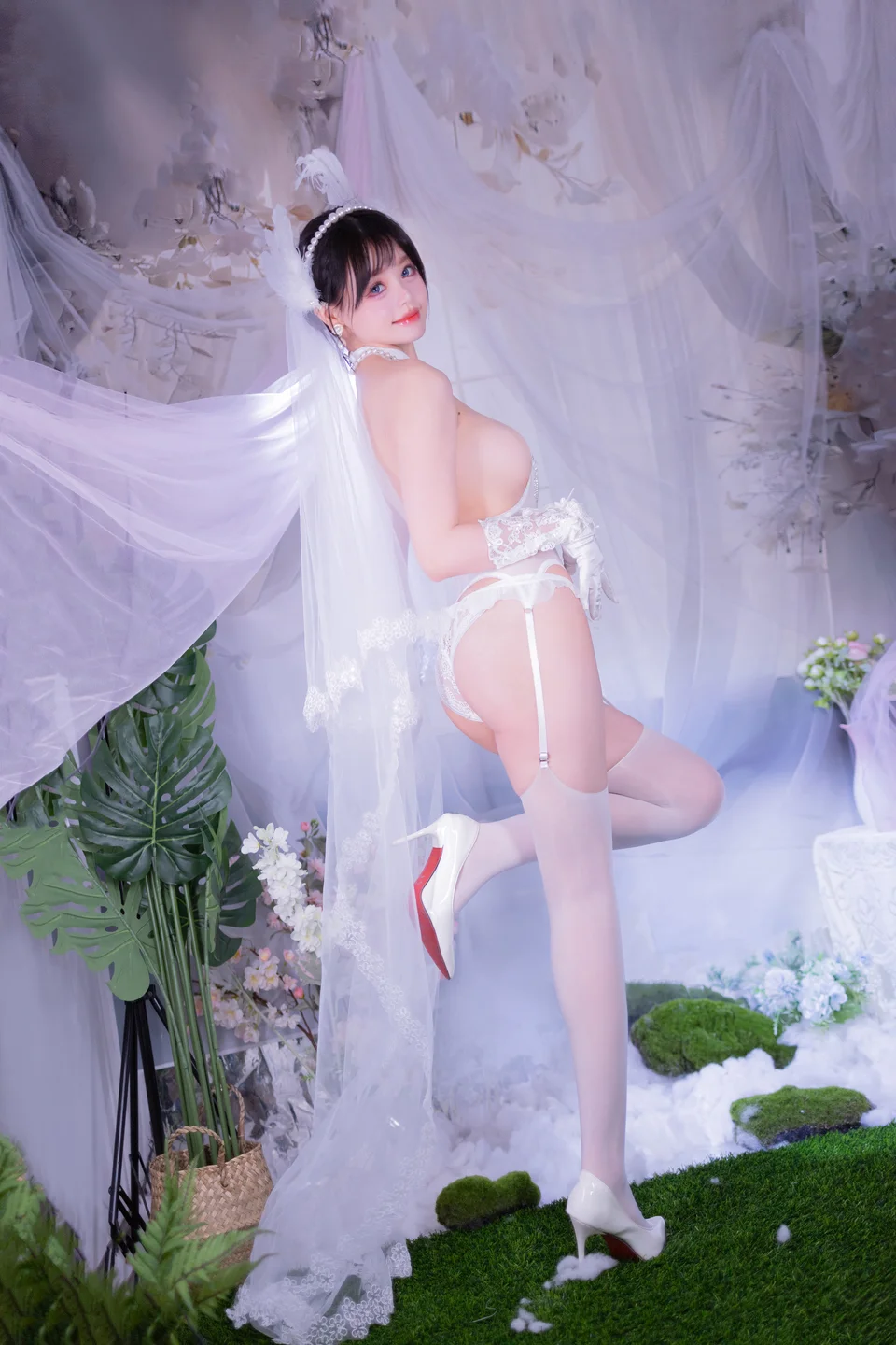星黛鹿鹿 - No.015 白丝花嫁 [53P-576MB] tg@simisebaisi 【丝足阁】009.webp
